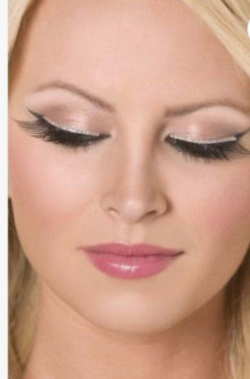 Black with Silver glitter Eyelashes