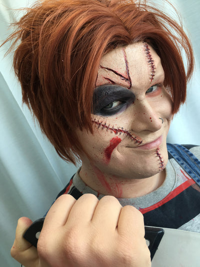 3 Pieces Unpainted Silicone Prosthetic Set, Chucky Character