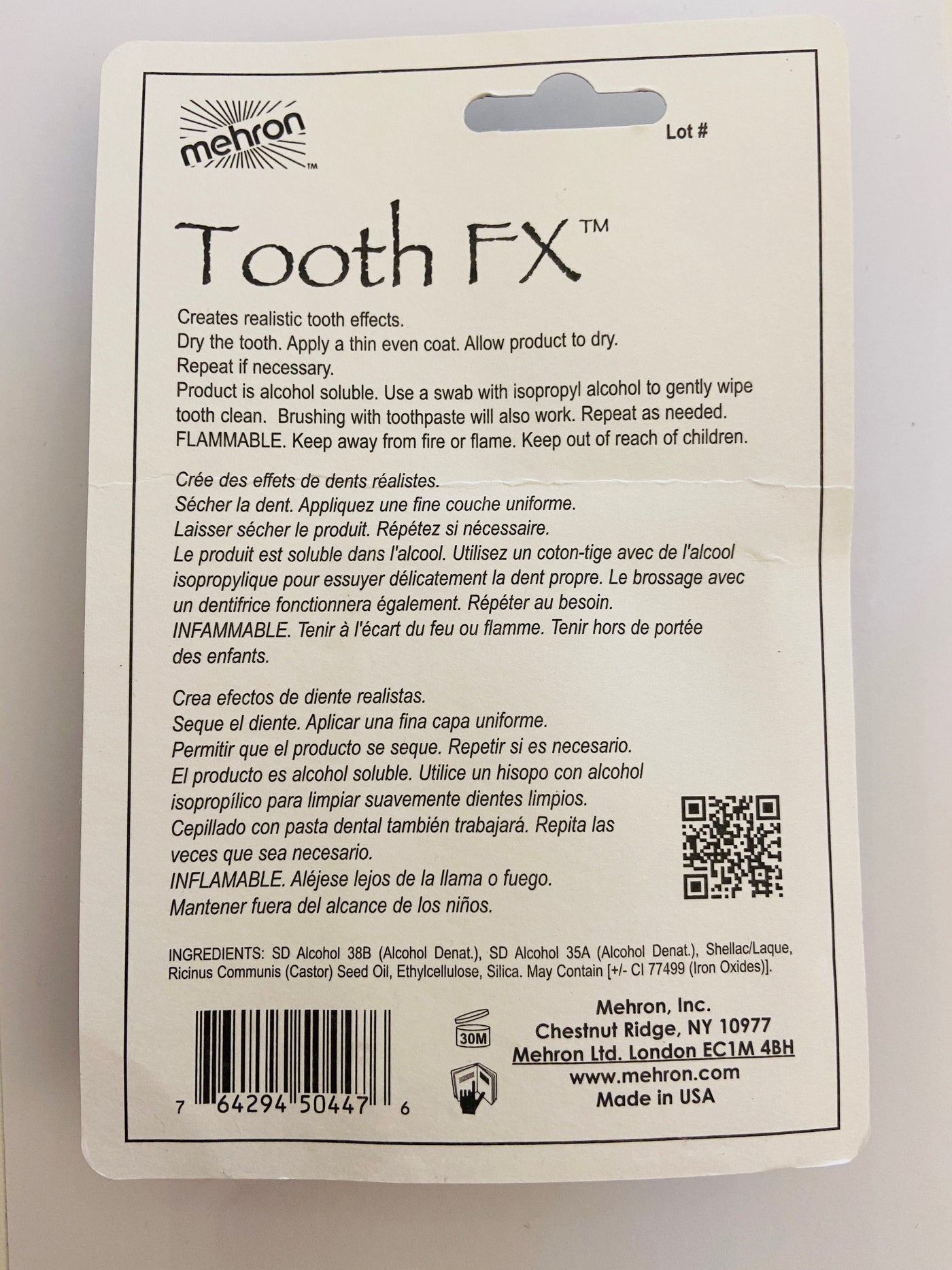 Mehron Tooth FX - Nicotine