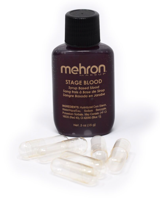 Mehron Stage blood with 6 capsules - carded .5floz