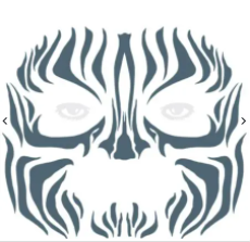 Tinsley Face Tattoo - Tribal Zebra