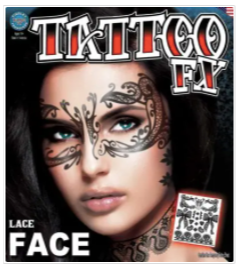 Tinsley Face Tattoo - Lace Face
