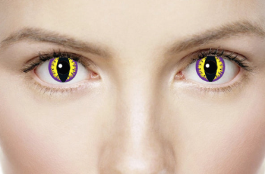 Purple Kitty Coloured Contacts