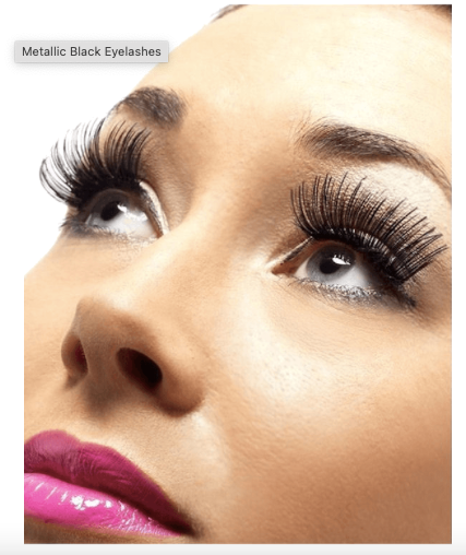 Eyelashes Black Metallic