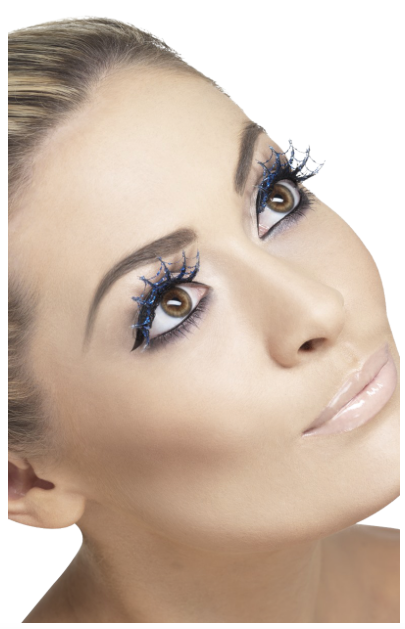 Blue Glitter Web Eyelashes