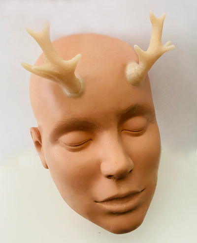 Pack of 2 Unpainted Silicone Prosthetic Antlers