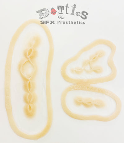 3 pieces Unpainted Silicone Prosthetic Deep Stitches