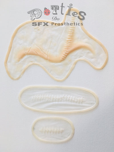 3 Pieces Unpainted Silicone Prosthetic Set, Chucky Character