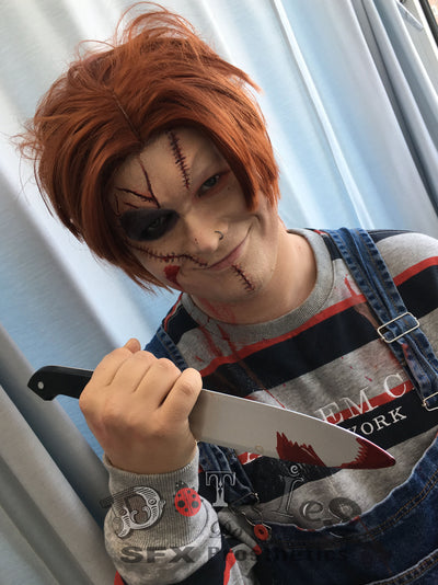 3 Pieces Unpainted Silicone Prosthetic Set, Chucky Character