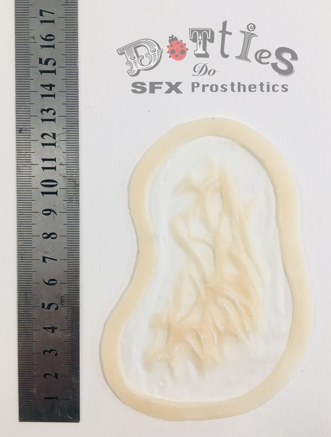 Pack of 2 Unpainted Silicone Prosthetic, Large Burnt Skin  / large wound / freddy