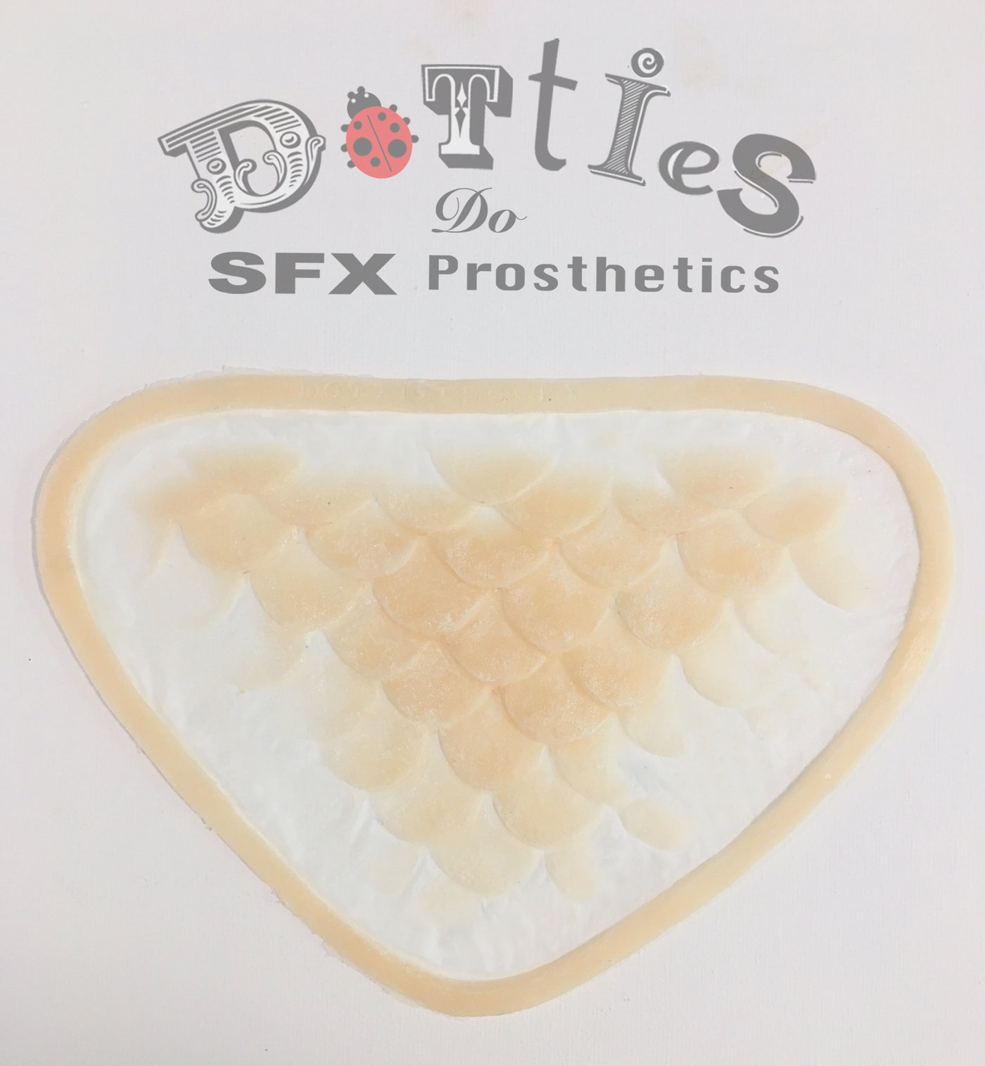 1 Large Piece Unpainted Encapsulated Silicone Prosthetic Scales
