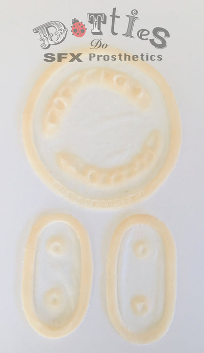 Bite Me 3 pack Unpainted Silicone Prosthetic, Fang Bites  / Vampire Bite