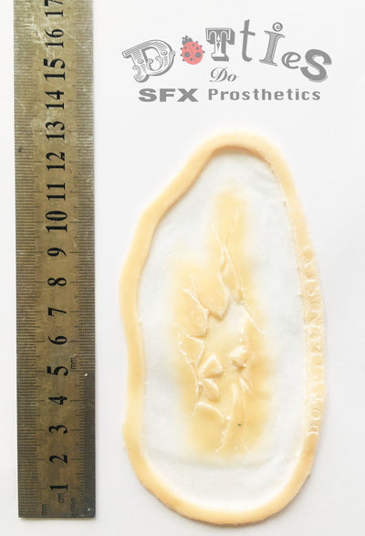 2 Unpainted Silicone Prosthetic Cracks