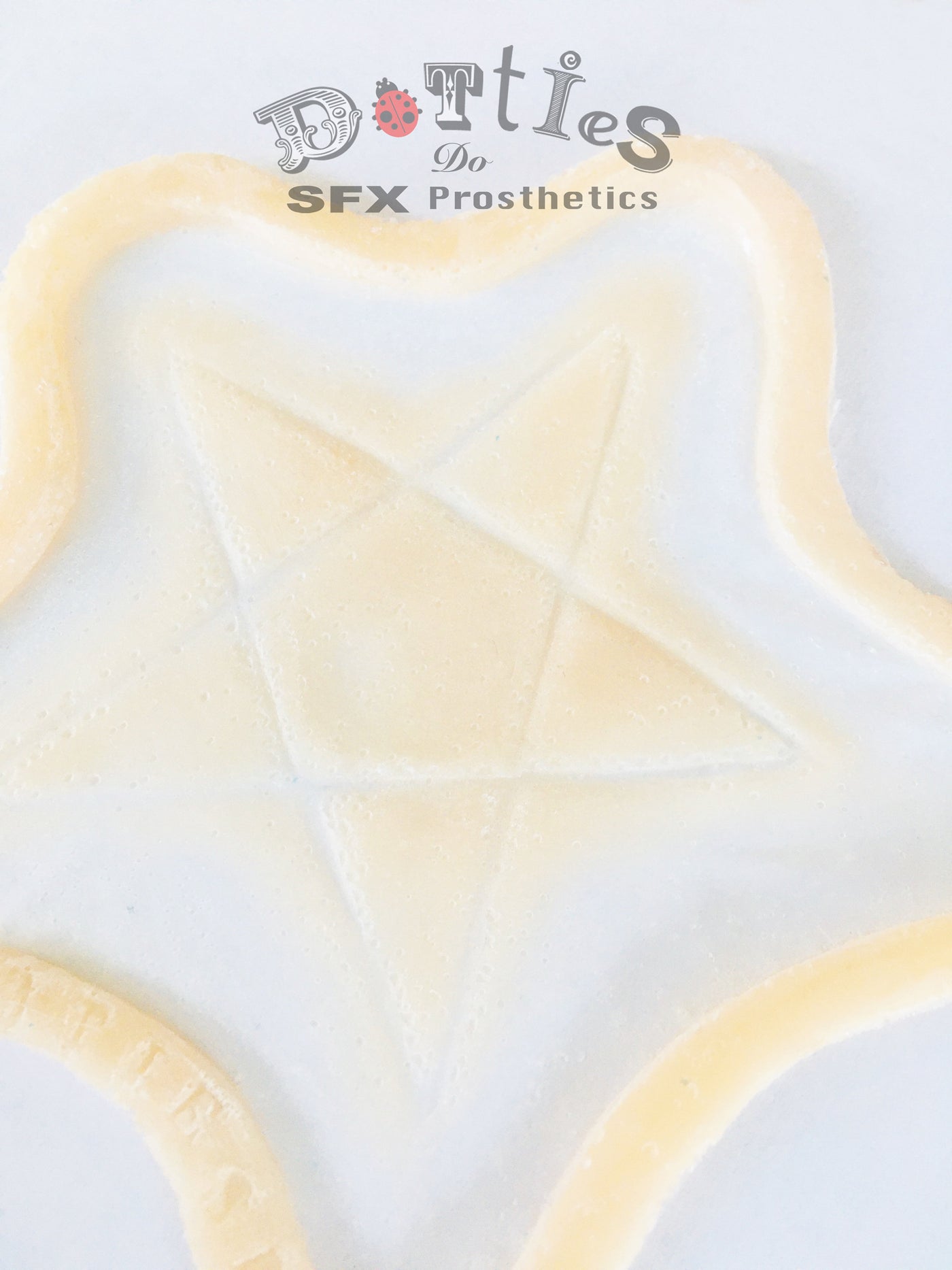 2 Pack Unpainted Silicone Prosthetic, Pentagram Carving