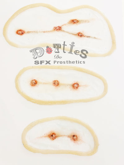 3 pieces unpainted Silicone Prosthetic drug needle / track marks