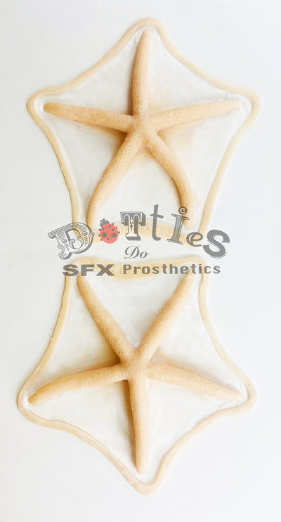 Set of 2 Unpainted Silicone Prosthetic Starfish