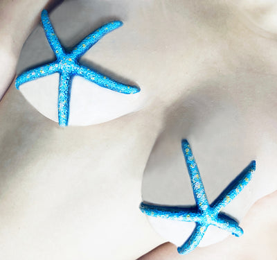 Set of 2 Unpainted Silicone Prosthetic Starfish